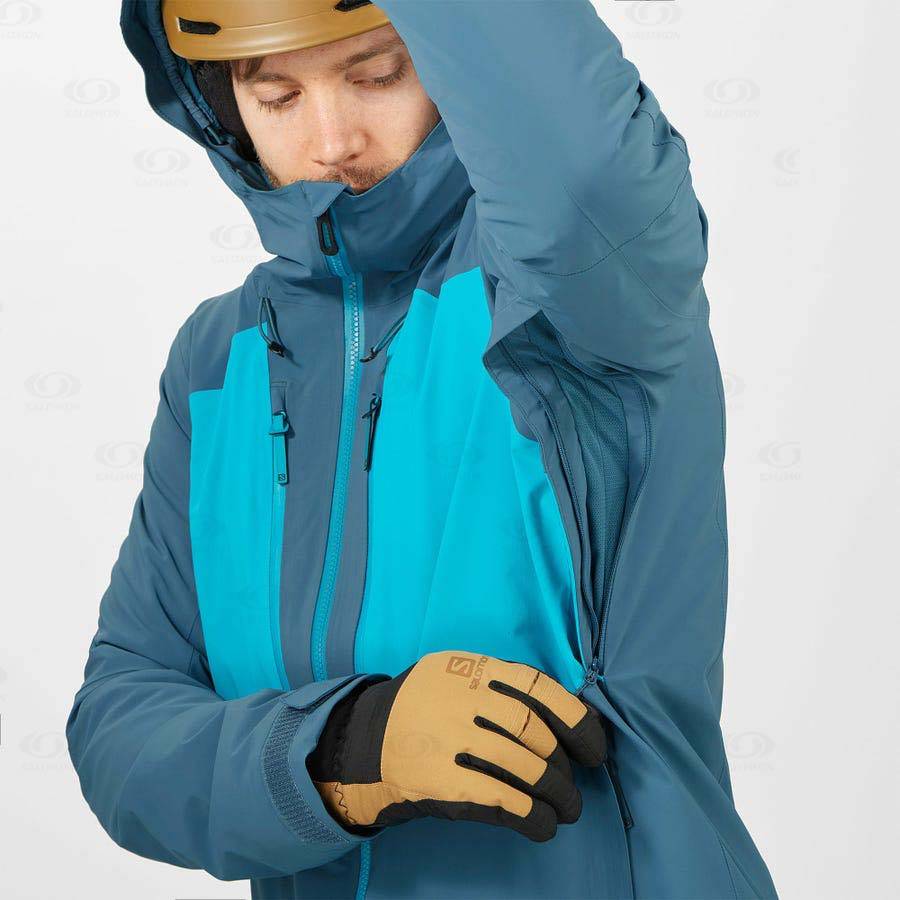 Pánské Softshellová Bunda Salomon Bundy HIGHLAND Blankyt | CZ-M2245