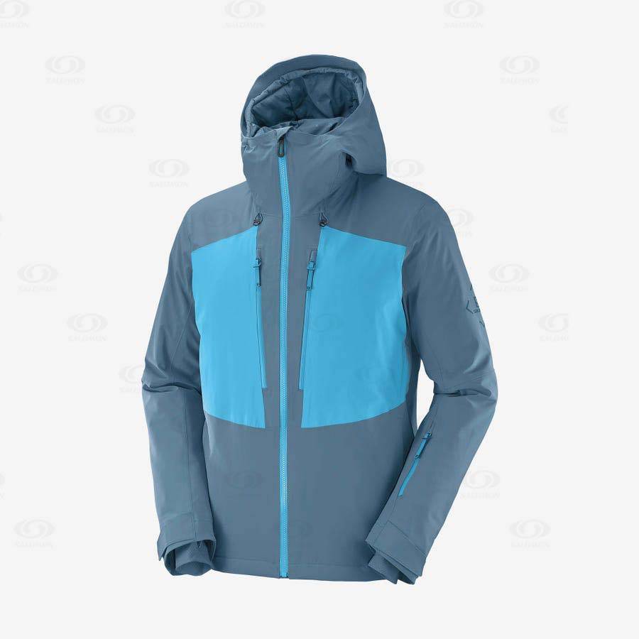Pánské Softshellová Bunda Salomon Bundy HIGHLAND Blankyt | CZ-M2245