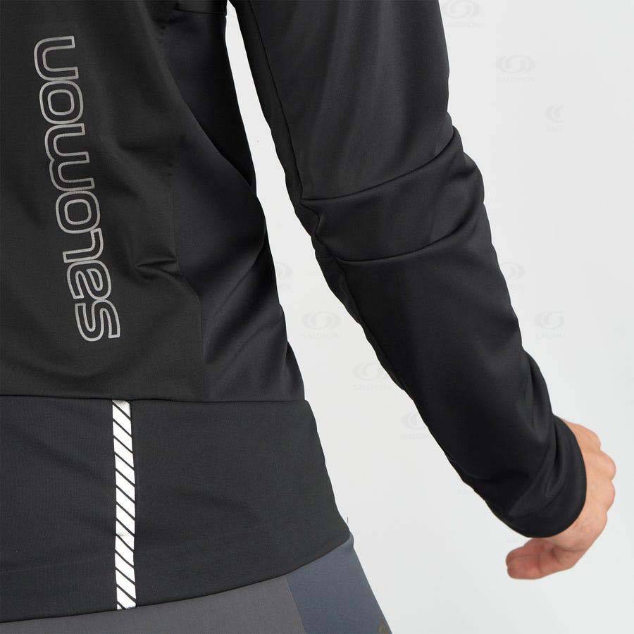 Pánské Softshellová Bunda Salomon Bundy GORE-TEX INFINIUM™ WINDSTOPPER® PRO Černé | CZ-M2371