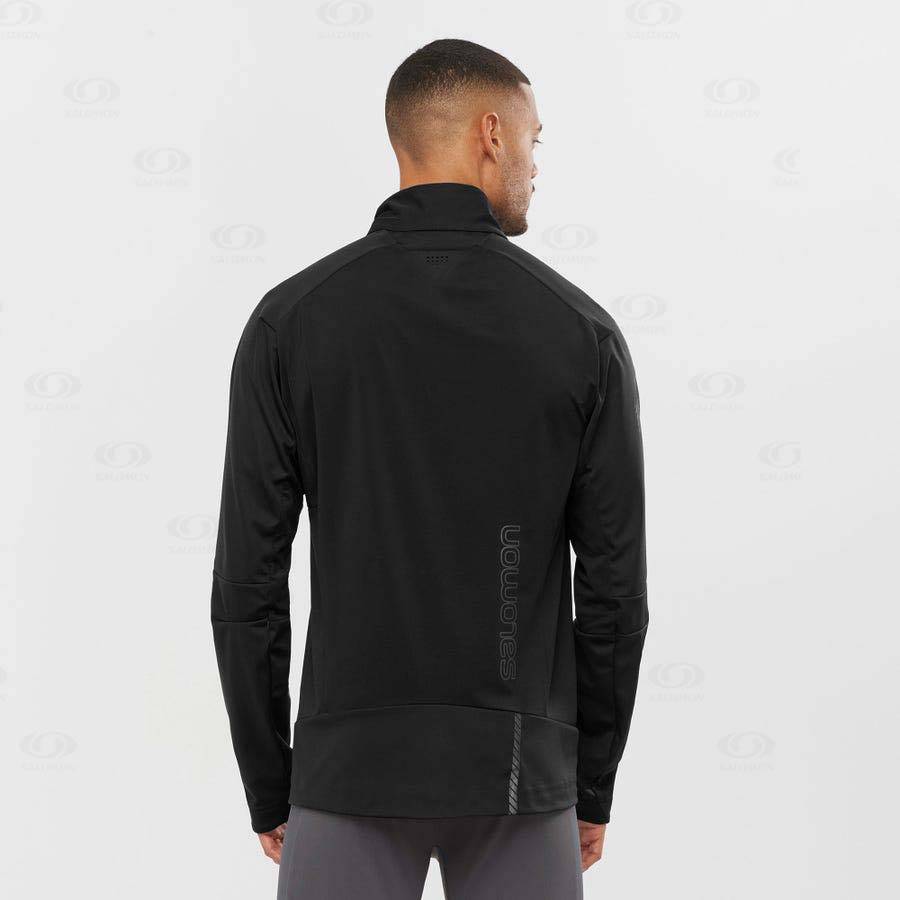 Pánské Softshellová Bunda Salomon Bundy GORE-TEX INFINIUM™ WINDSTOPPER® PRO Černé | CZ-M2371