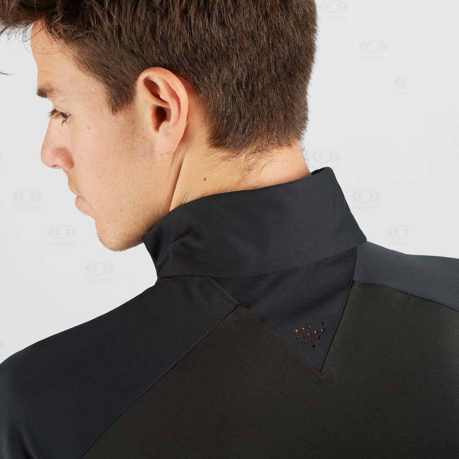 Pánské Softshellová Bunda Salomon Bundy GORE-TEX INFINIUM™ WINDSTOPPER® PRO Černé | CZ-M2371