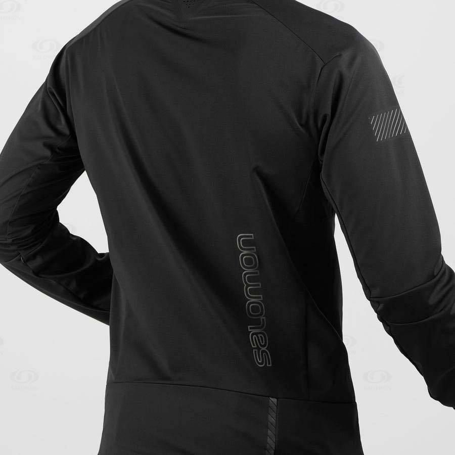Pánské Softshellová Bunda Salomon Bundy GORE-TEX INFINIUM™ WINDSTOPPER® PRO Černé | CZ-M2371