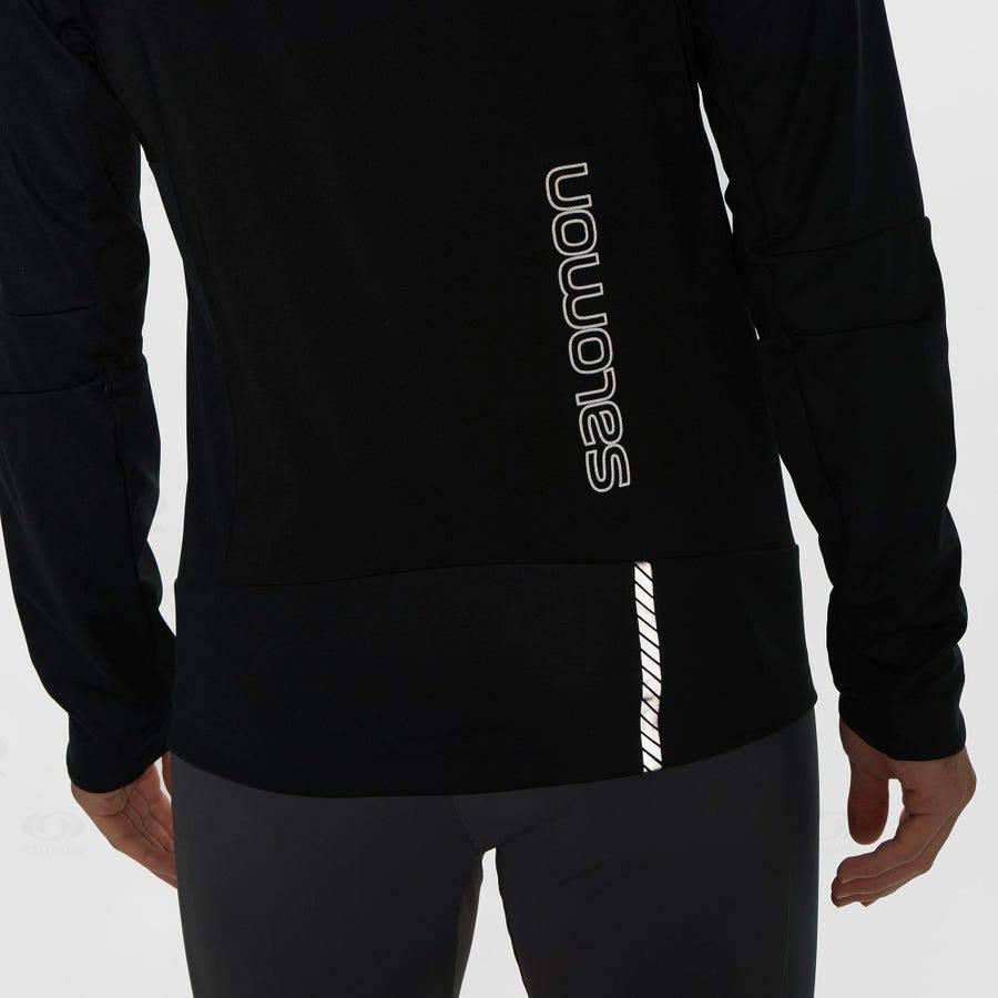 Pánské Softshellová Bunda Salomon Bundy GORE-TEX INFINIUM™ WINDSTOPPER® PRO Černé | CZ-M2371