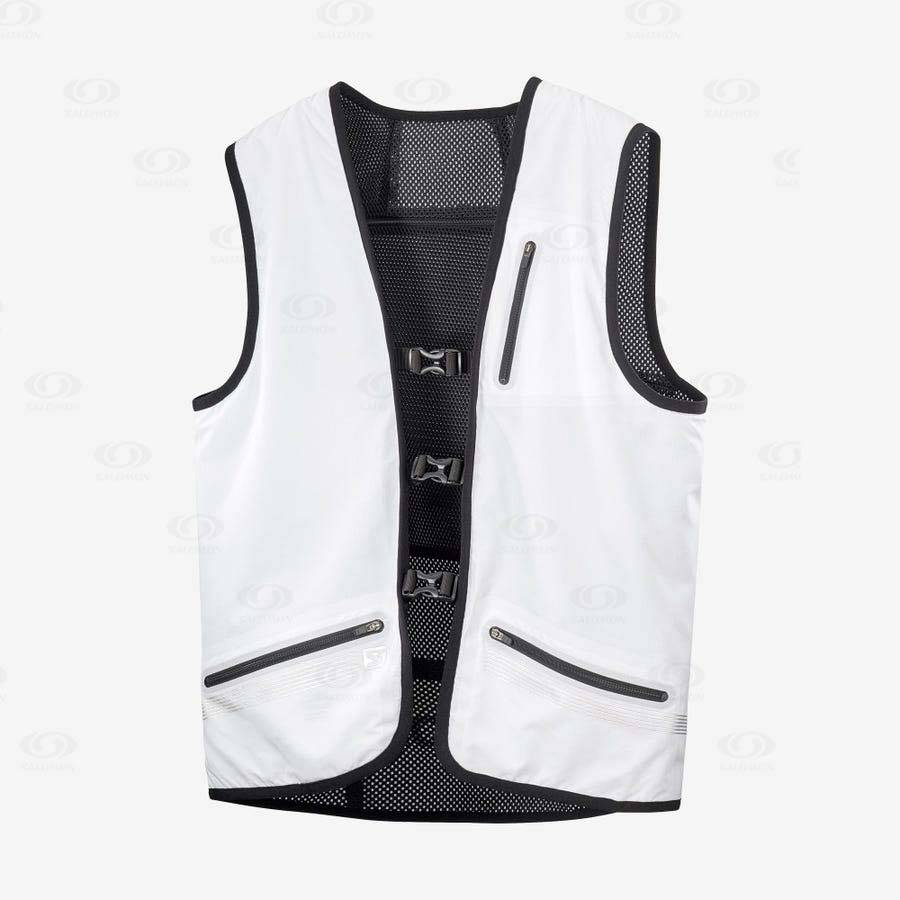 Pánské Softshellová Bunda Salomon Bundy OUTLIFE REVERSIBLE UTILITY U Bílé Černé | CZ-M2567