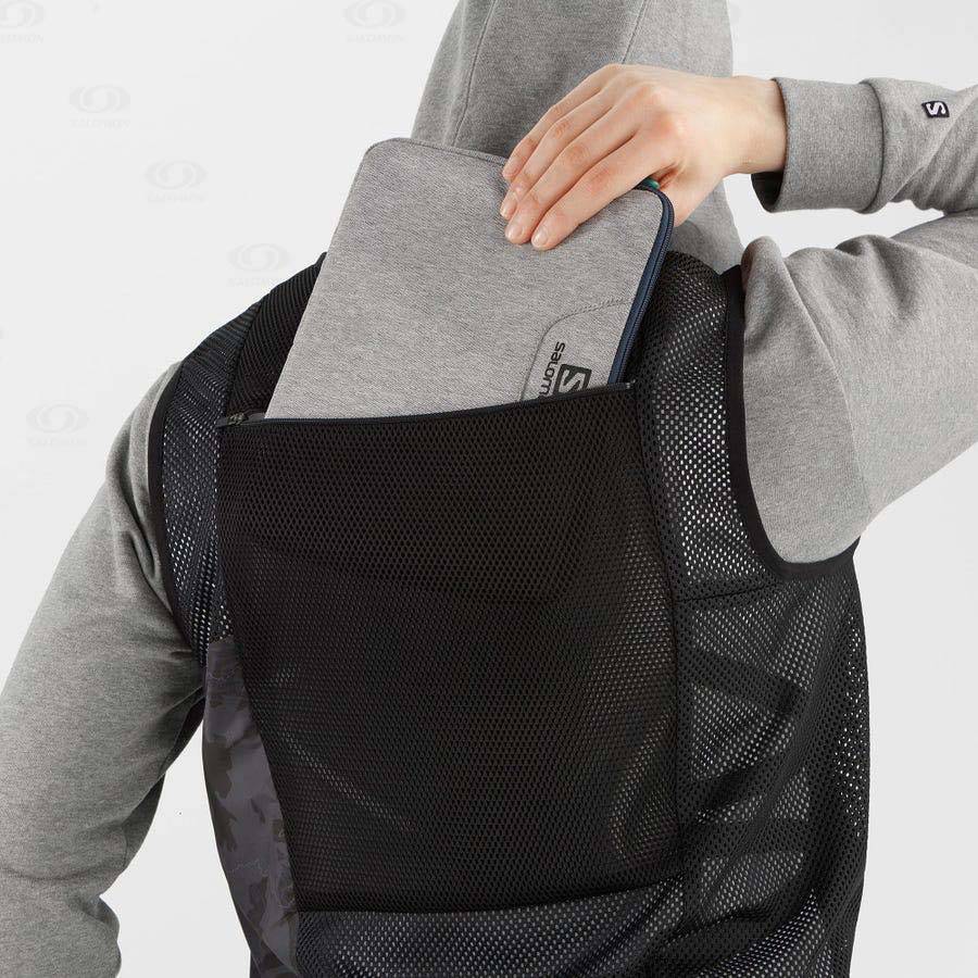 Pánské Softshellová Bunda Salomon Bundy OUTLIFE REVERSIBLE UTILITY U Bílé Černé | CZ-M2567