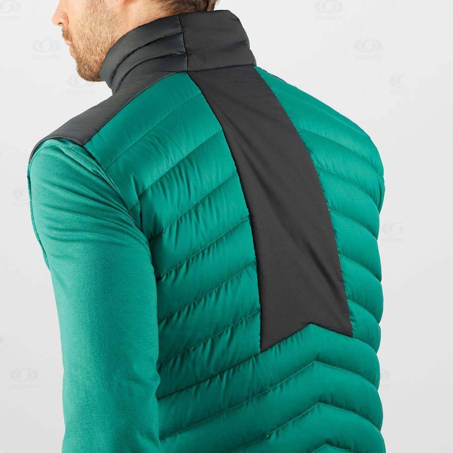 Pánské Softshellová Bunda Salomon Bundy ESSENTIAL XWARM DOWN Zelene | CZ-M2609