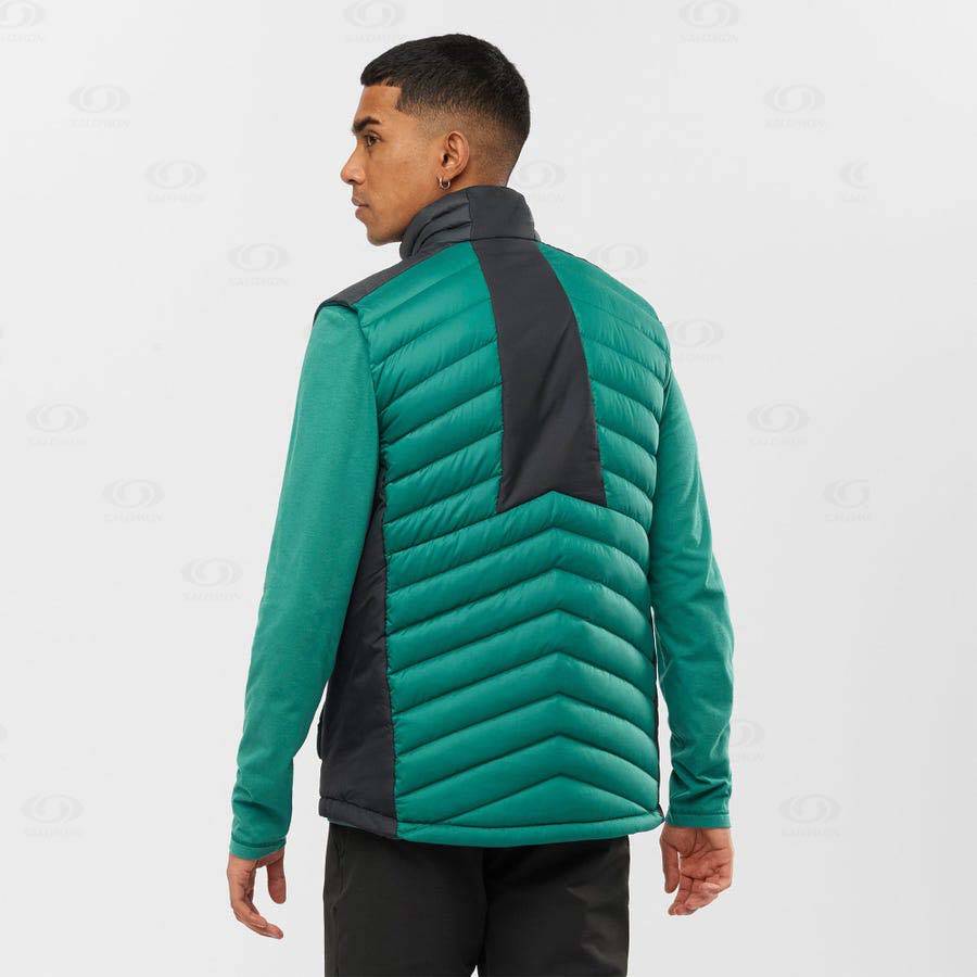 Pánské Softshellová Bunda Salomon Bundy ESSENTIAL XWARM DOWN Zelene | CZ-M2609