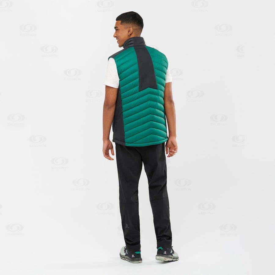 Pánské Softshellová Bunda Salomon Bundy ESSENTIAL XWARM DOWN Zelene | CZ-M2609