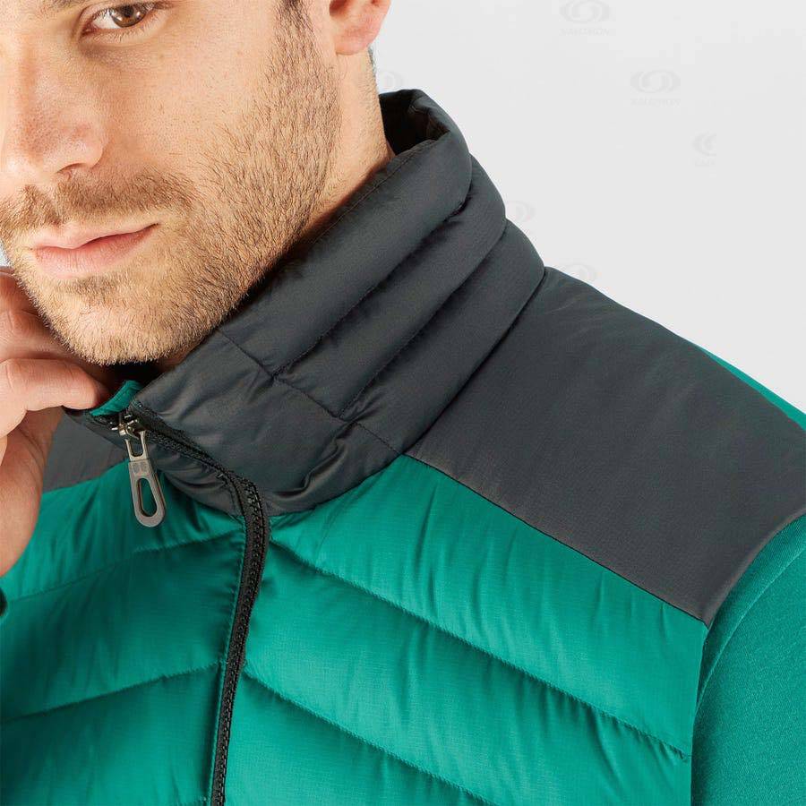 Pánské Softshellová Bunda Salomon Bundy ESSENTIAL XWARM DOWN Zelene | CZ-M2609