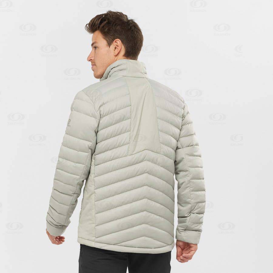 Pánské Softshellová Bunda Salomon Bundy ESSENTIAL XWARM DOWN Šedé | CZ-N1582