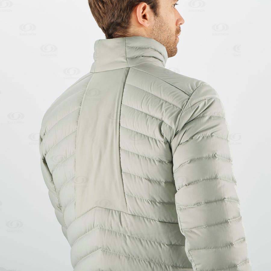 Pánské Softshellová Bunda Salomon Bundy ESSENTIAL XWARM DOWN Šedé | CZ-N1582