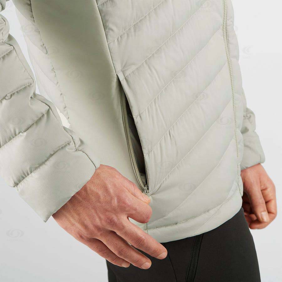 Pánské Softshellová Bunda Salomon Bundy ESSENTIAL XWARM DOWN Šedé | CZ-N1582