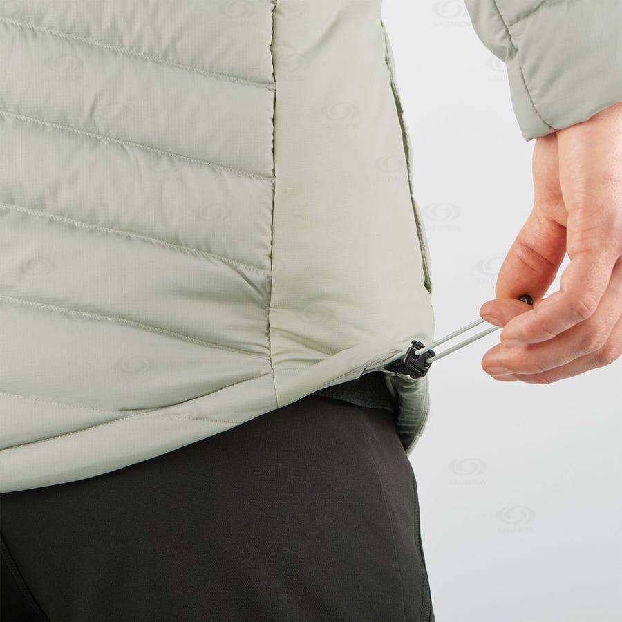 Pánské Softshellová Bunda Salomon Bundy ESSENTIAL XWARM DOWN Šedé | CZ-N1582