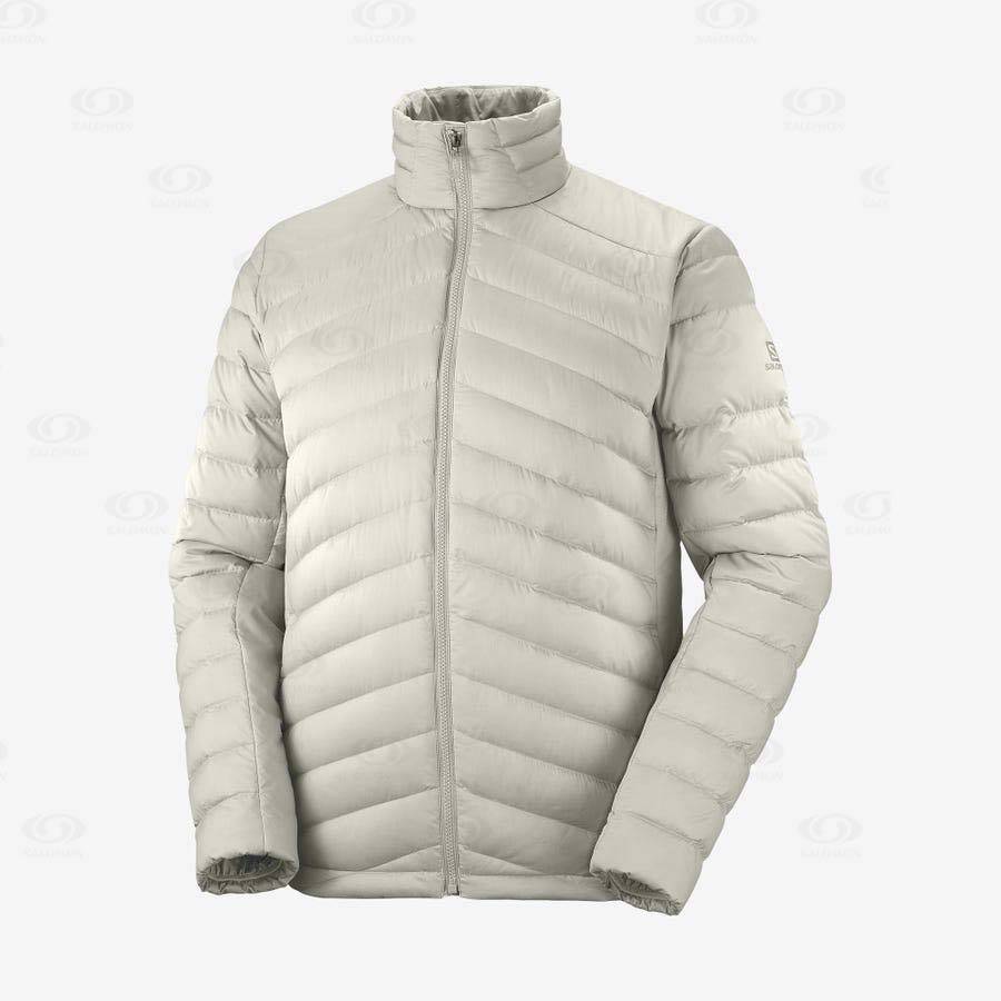 Pánské Softshellová Bunda Salomon Bundy ESSENTIAL XWARM DOWN Šedé | CZ-N1582