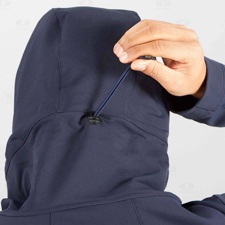 Pánské Softshellová Bunda Salomon Bundy OUTPEAK SOFTSHELL Tmavě Blankyt | CZ-N1862