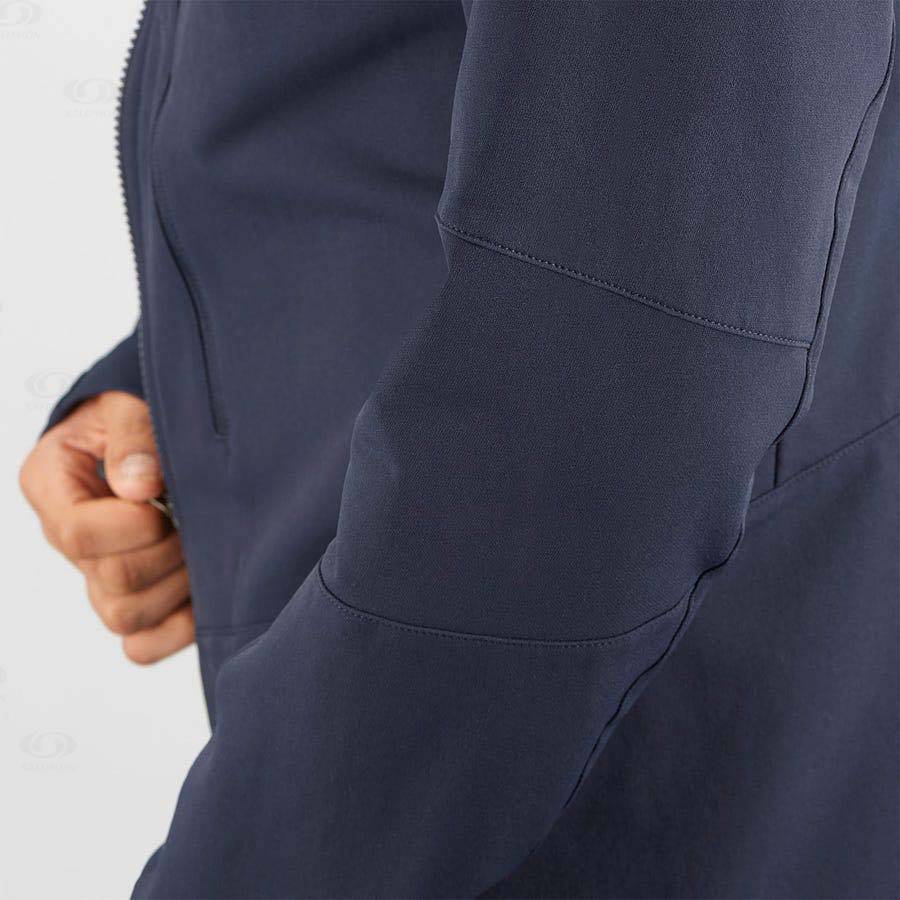 Pánské Softshellová Bunda Salomon Bundy OUTPEAK SOFTSHELL Tmavě Blankyt | CZ-N1862