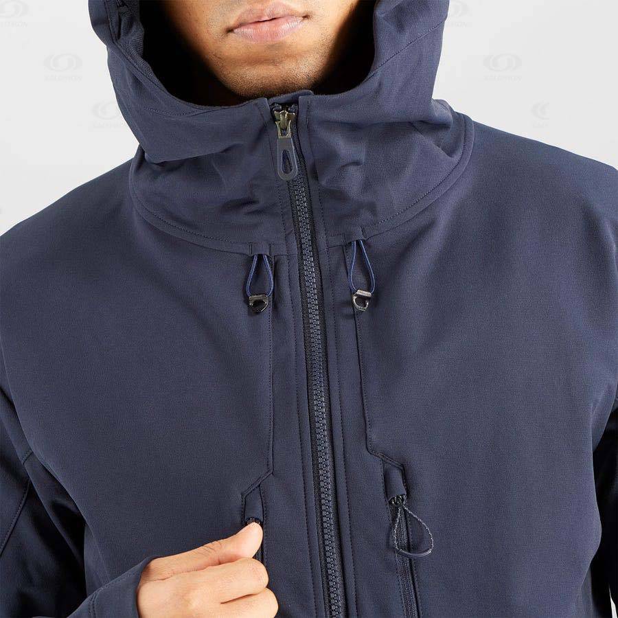 Pánské Softshellová Bunda Salomon Bundy OUTPEAK SOFTSHELL Tmavě Blankyt | CZ-N1862