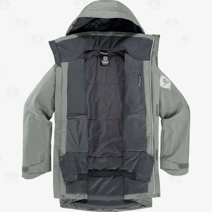 Pánské Softshellová Bunda Salomon Bundy STANCE CARGO Olivy Zelené | CZ-N1918
