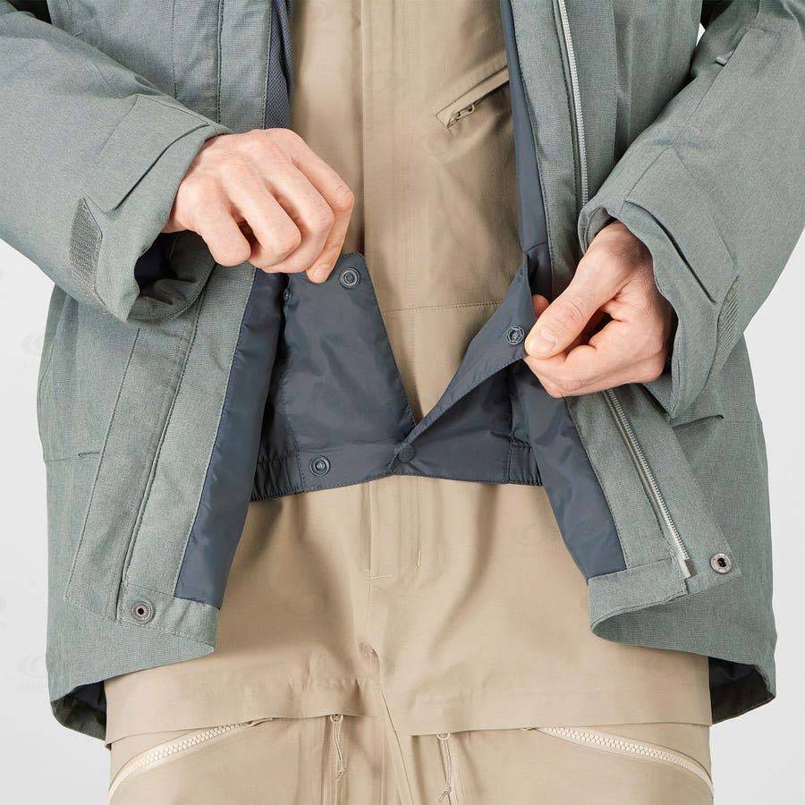 Pánské Softshellová Bunda Salomon Bundy STANCE CARGO Olivy Zelené | CZ-N1918