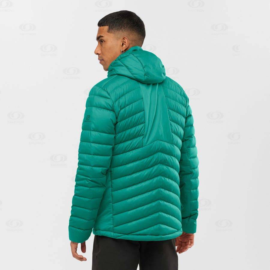 Pánské Softshellová Bunda Salomon Bundy ESSENTIAL XWARM DOWN Zelene | CZ-N2023