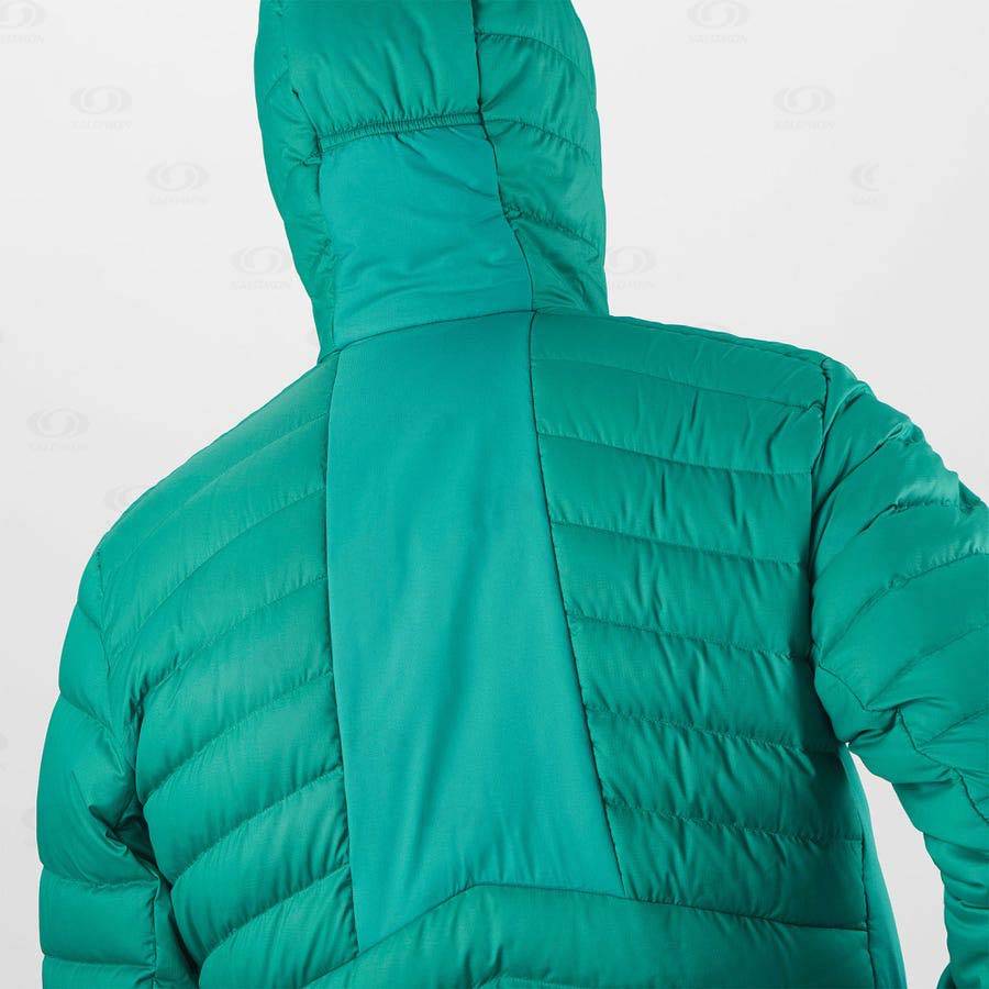 Pánské Softshellová Bunda Salomon Bundy ESSENTIAL XWARM DOWN Zelene | CZ-N2023
