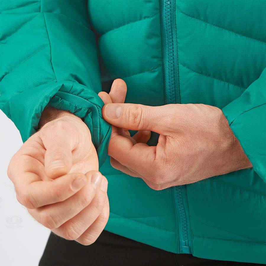 Pánské Softshellová Bunda Salomon Bundy ESSENTIAL XWARM DOWN Zelene | CZ-N2023