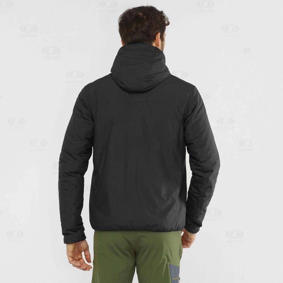 Pánské Softshellová Bunda Salomon Bundy OUTRACK INSULATED Černé | CZ-N2359
