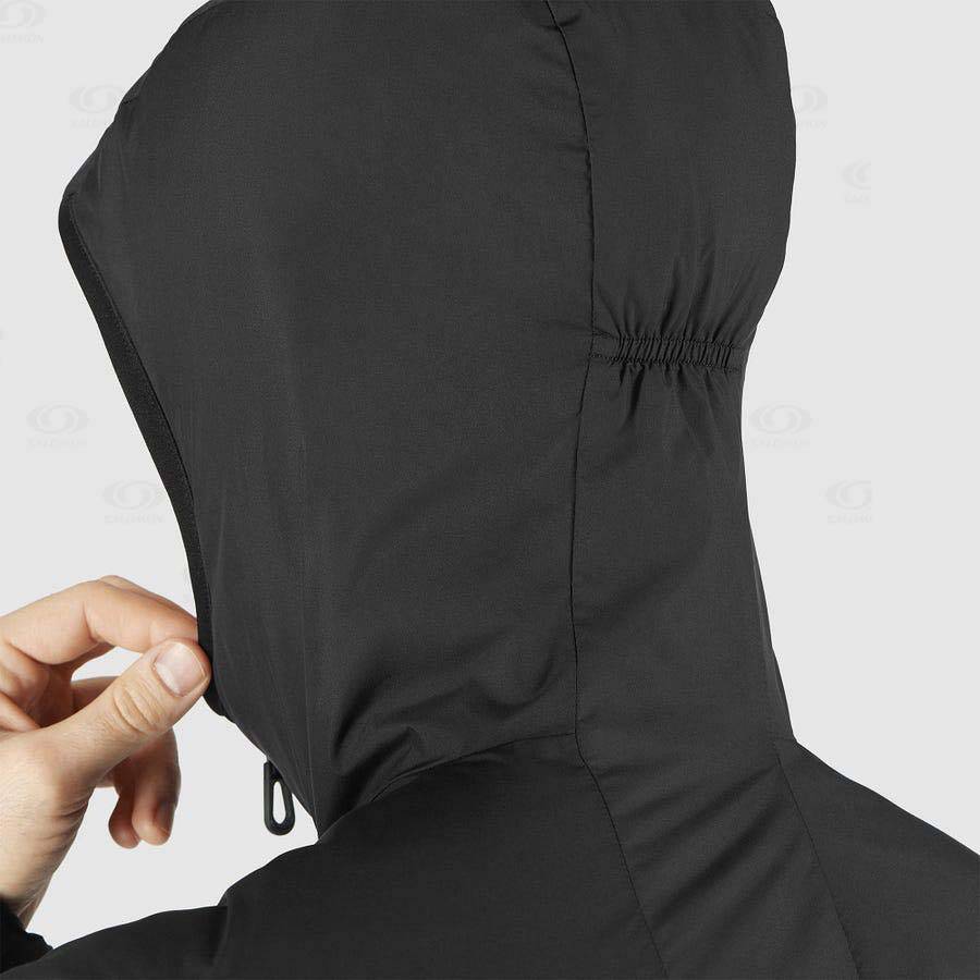 Pánské Softshellová Bunda Salomon Bundy OUTRACK INSULATED Černé | CZ-N2359