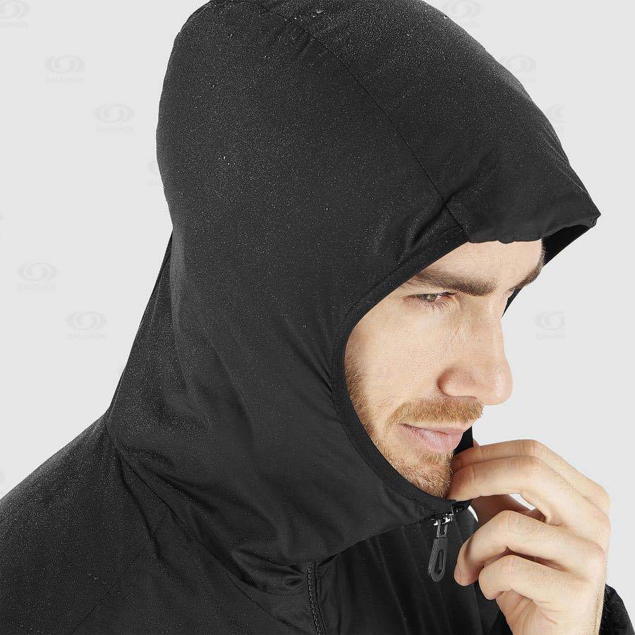 Pánské Softshellová Bunda Salomon Bundy OUTRACK INSULATED Černé | CZ-N2359