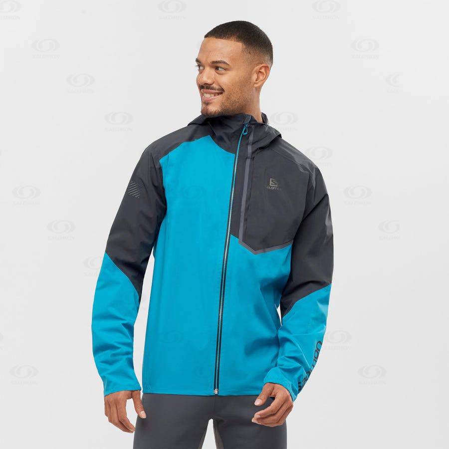 Pánské Softshellová Bunda Salomon Bundy BONATTI TRAIL Blankyt | CZ-O1098