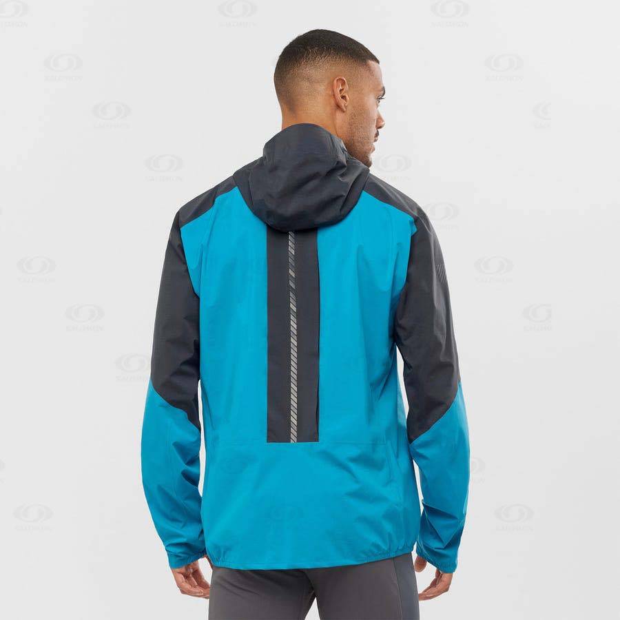 Pánské Softshellová Bunda Salomon Bundy BONATTI TRAIL Blankyt | CZ-O1098