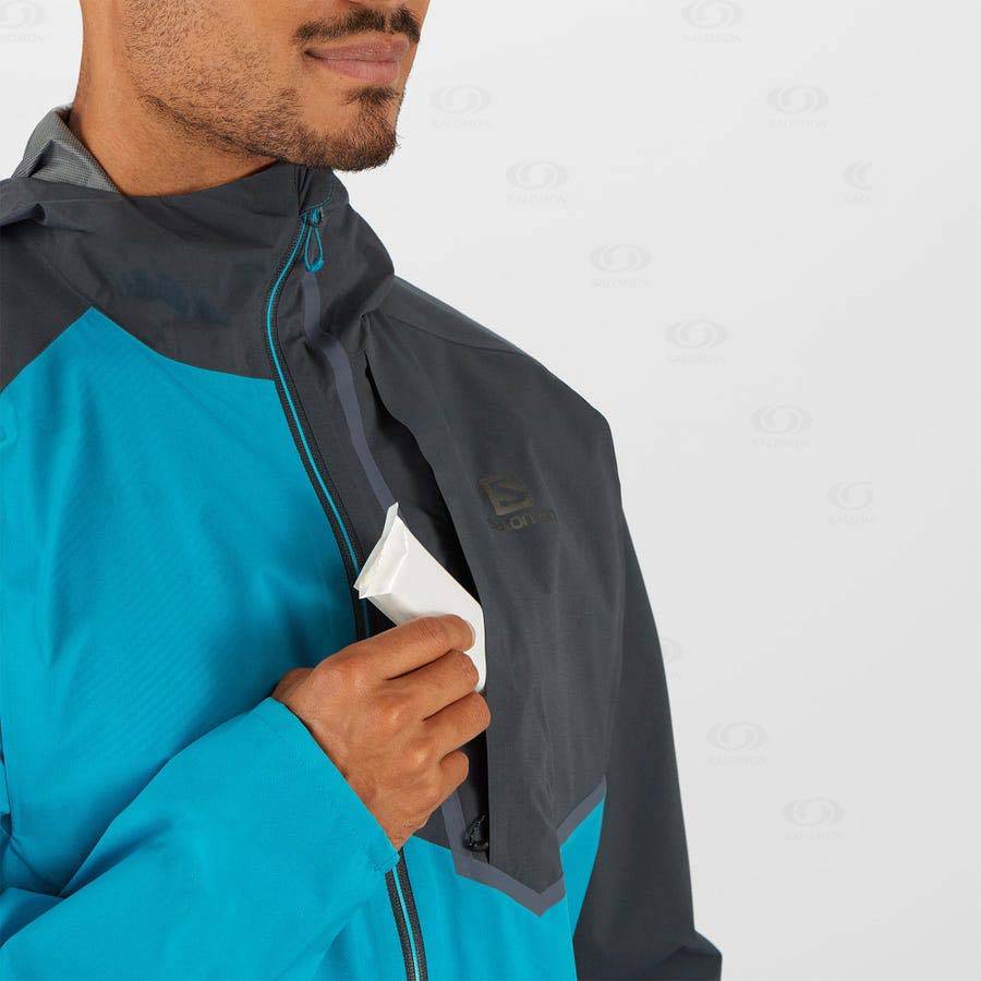 Pánské Softshellová Bunda Salomon Bundy BONATTI TRAIL Blankyt | CZ-O1098