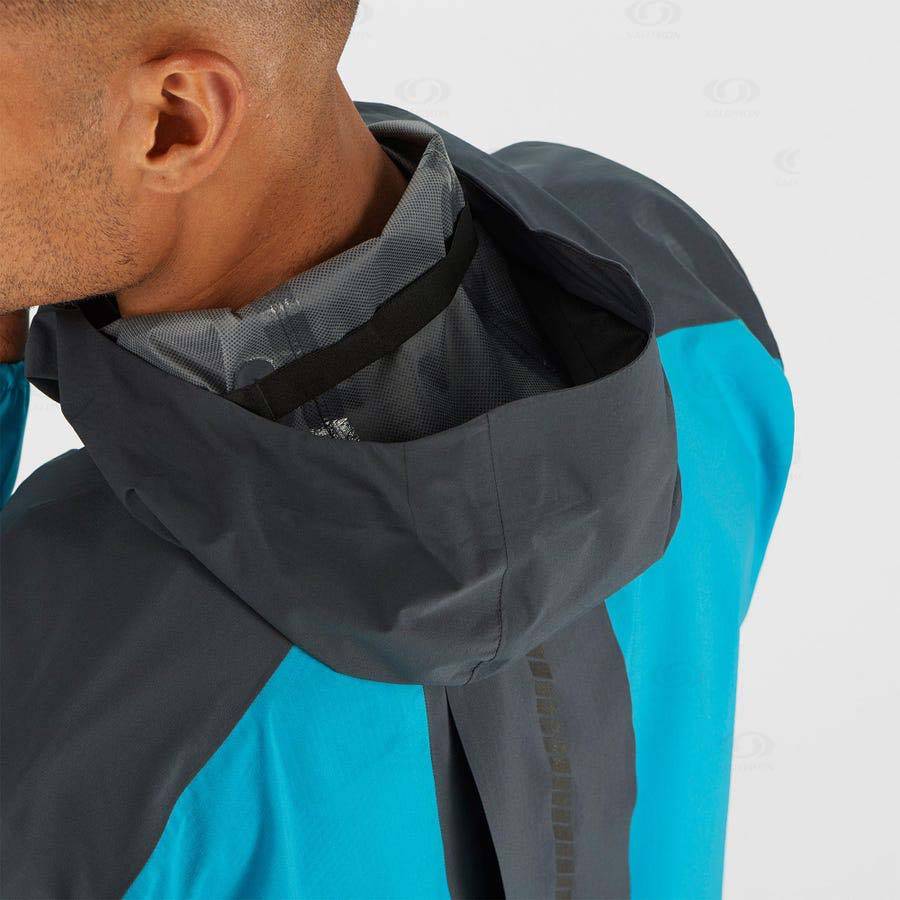 Pánské Softshellová Bunda Salomon Bundy BONATTI TRAIL Blankyt | CZ-O1098