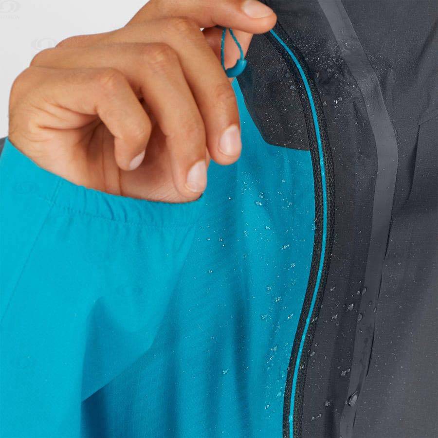 Pánské Softshellová Bunda Salomon Bundy BONATTI TRAIL Blankyt | CZ-O1098