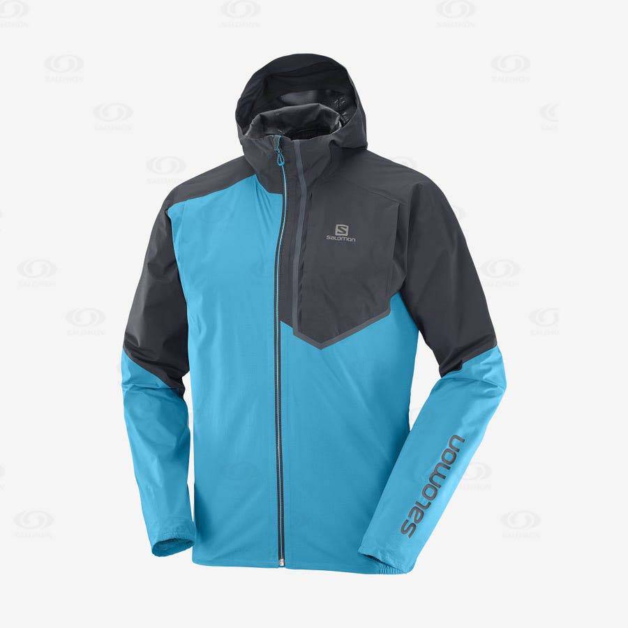 Pánské Softshellová Bunda Salomon Bundy BONATTI TRAIL Blankyt | CZ-O1098