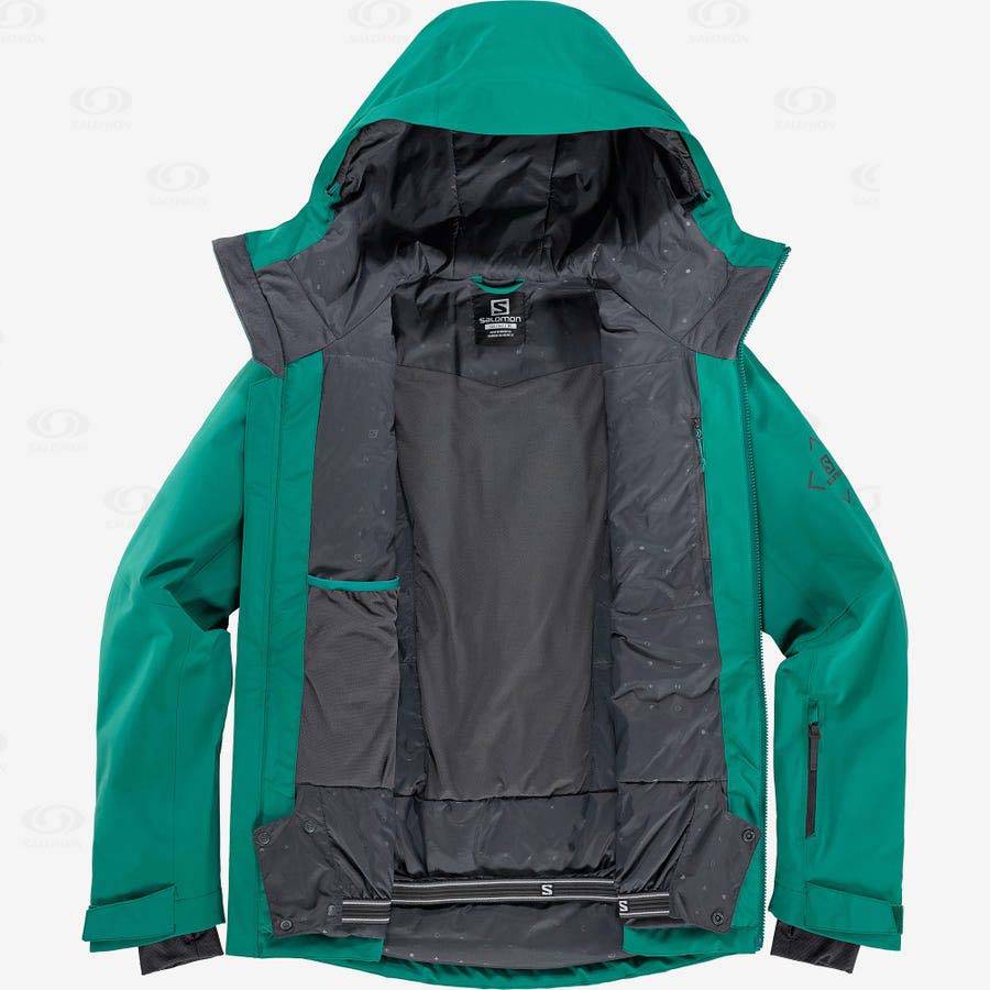 Pánské Softshellová Bunda Salomon Bundy HIGHLAND Zelene | CZ-O1105