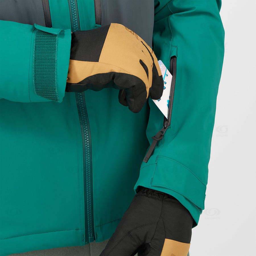 Pánské Softshellová Bunda Salomon Bundy HIGHLAND Zelene | CZ-O1105