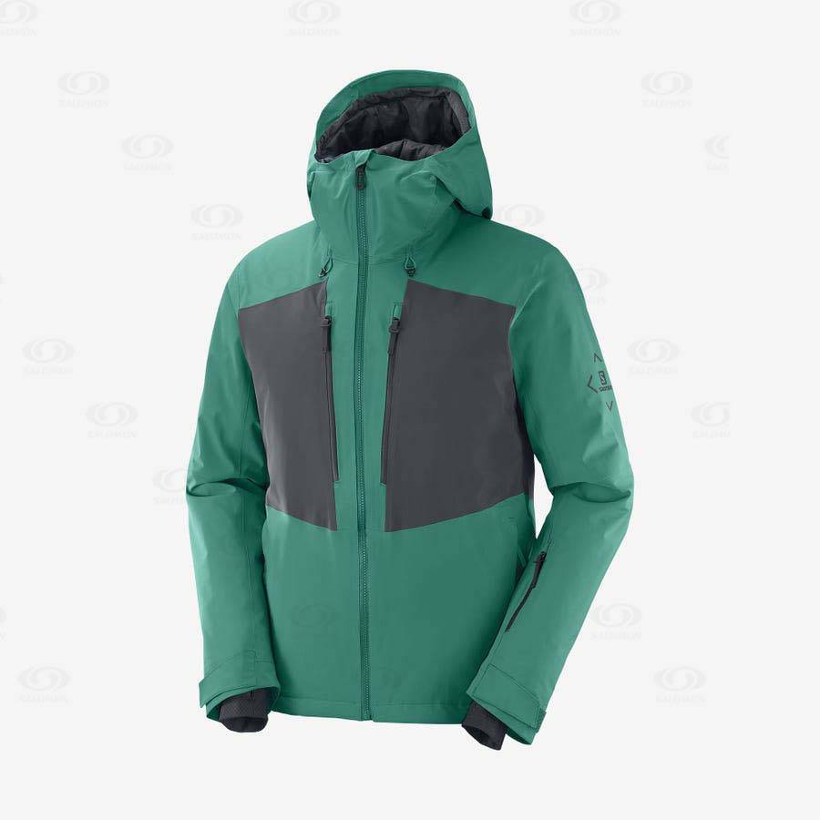 Pánské Softshellová Bunda Salomon Bundy HIGHLAND Zelene | CZ-O1105