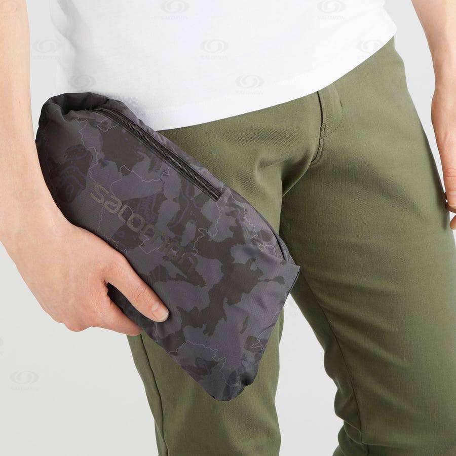Pánské Softshellová Bunda Salomon Bundy OUTLIFE LONG PACKABLE Černé | CZ-O1140