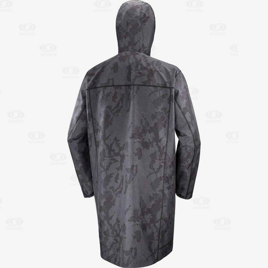 Pánské Softshellová Bunda Salomon Bundy OUTLIFE LONG PACKABLE Černé | CZ-O1140