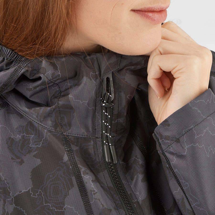 Pánské Softshellová Bunda Salomon Bundy OUTLIFE LONG PACKABLE Černé | CZ-O1140