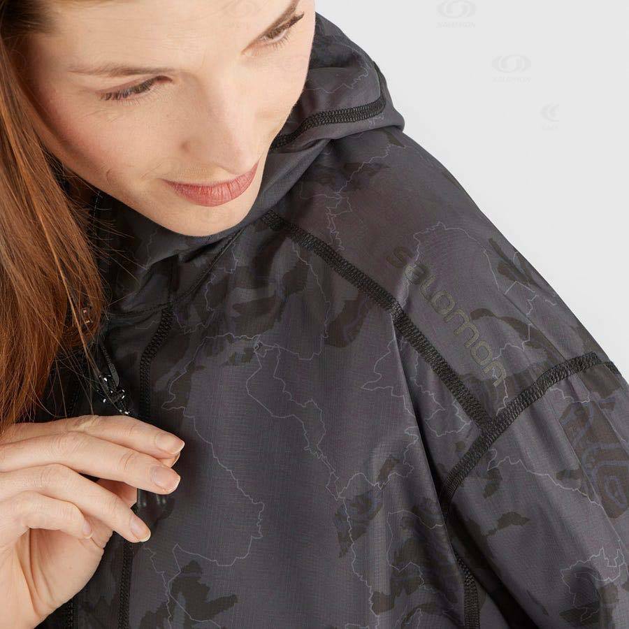 Pánské Softshellová Bunda Salomon Bundy OUTLIFE LONG PACKABLE Černé | CZ-O1140