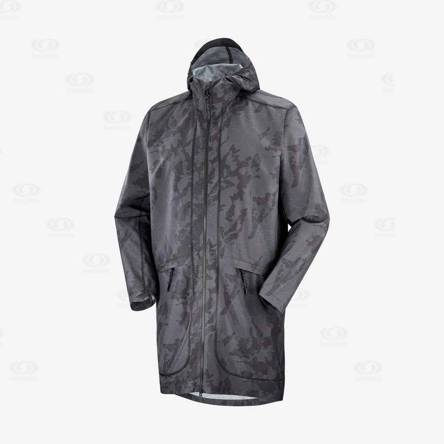 Pánské Softshellová Bunda Salomon Bundy OUTLIFE LONG PACKABLE Černé | CZ-O1140