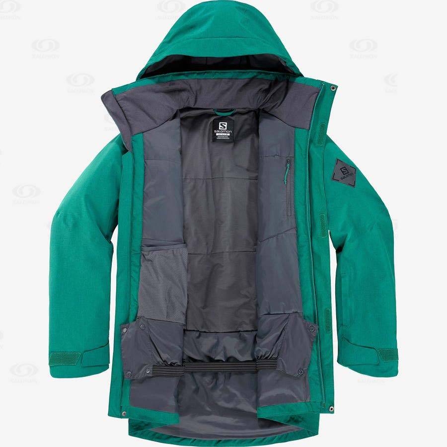 Pánské Softshellová Bunda Salomon Bundy STANCE CARGO Zelene | CZ-O1271