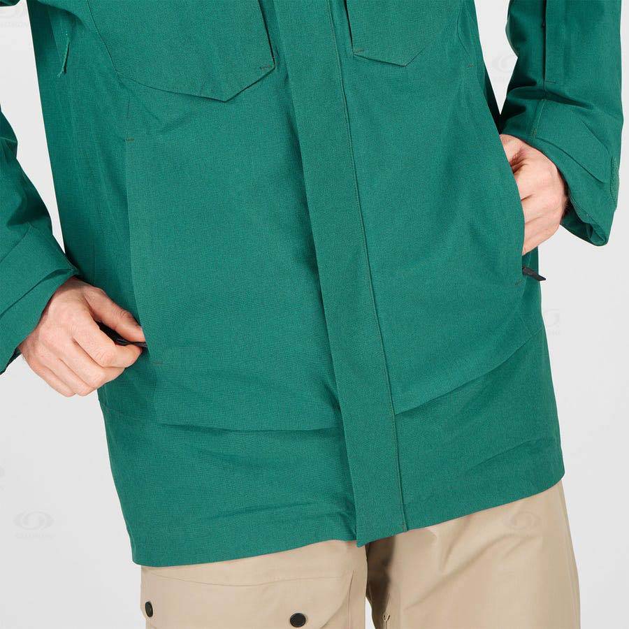 Pánské Softshellová Bunda Salomon Bundy STANCE CARGO Zelene | CZ-O1271