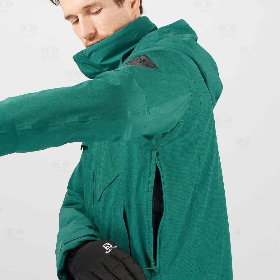 Pánské Softshellová Bunda Salomon Bundy STANCE CARGO Zelene | CZ-O1271
