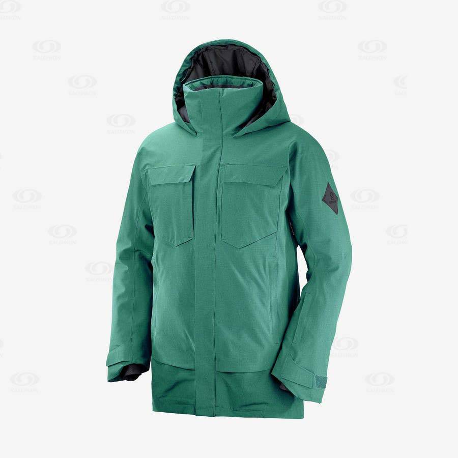 Pánské Softshellová Bunda Salomon Bundy STANCE CARGO Zelene | CZ-O1271