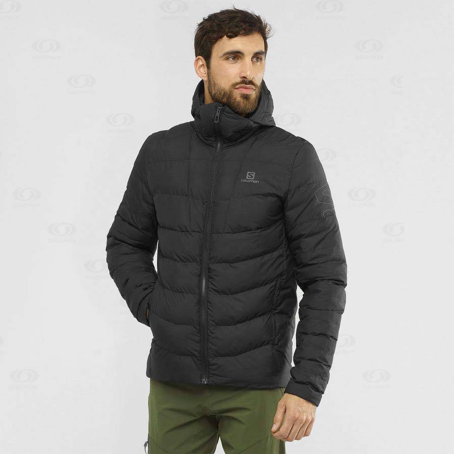 Pánské Softshellová Bunda Salomon Bundy ESSENTIAL XWARM INSULATED Černé | CZ-O1350