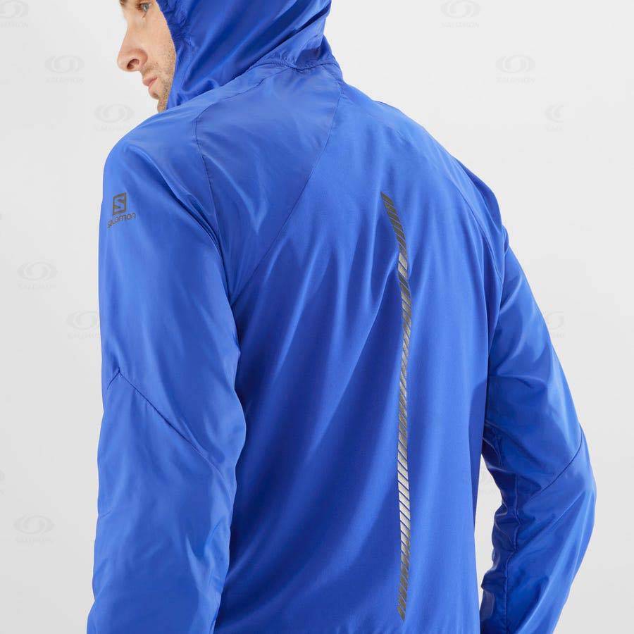Pánské Softshellová Bunda Salomon Bundy BONATTI CROSS WIND Blankyt | CZ-O1448