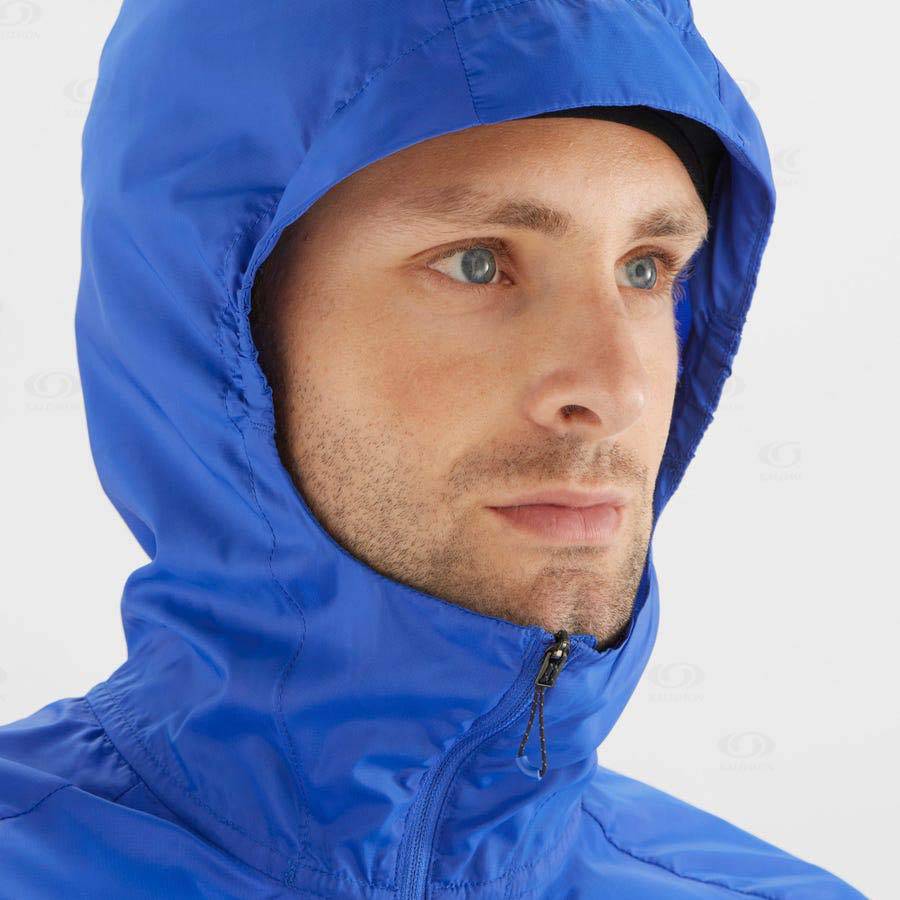 Pánské Softshellová Bunda Salomon Bundy BONATTI CROSS WIND Blankyt | CZ-O1448